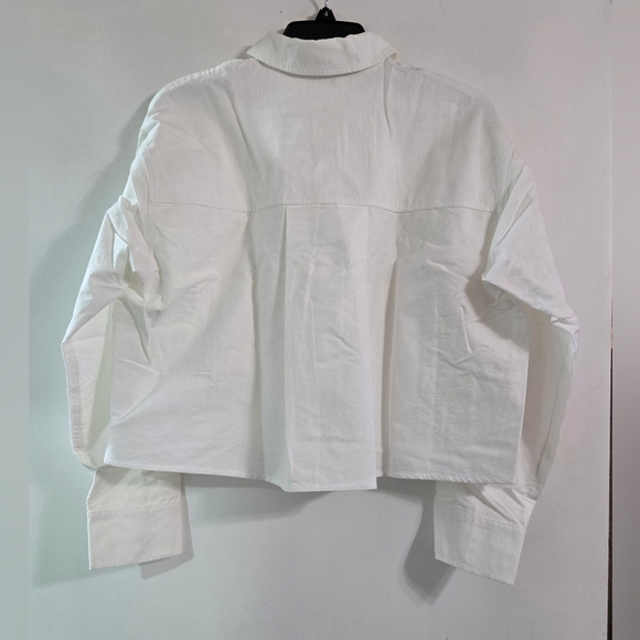 Madewell The Signature Oxford Crop Shirt Size Small Nwt - Picture 8 of 10